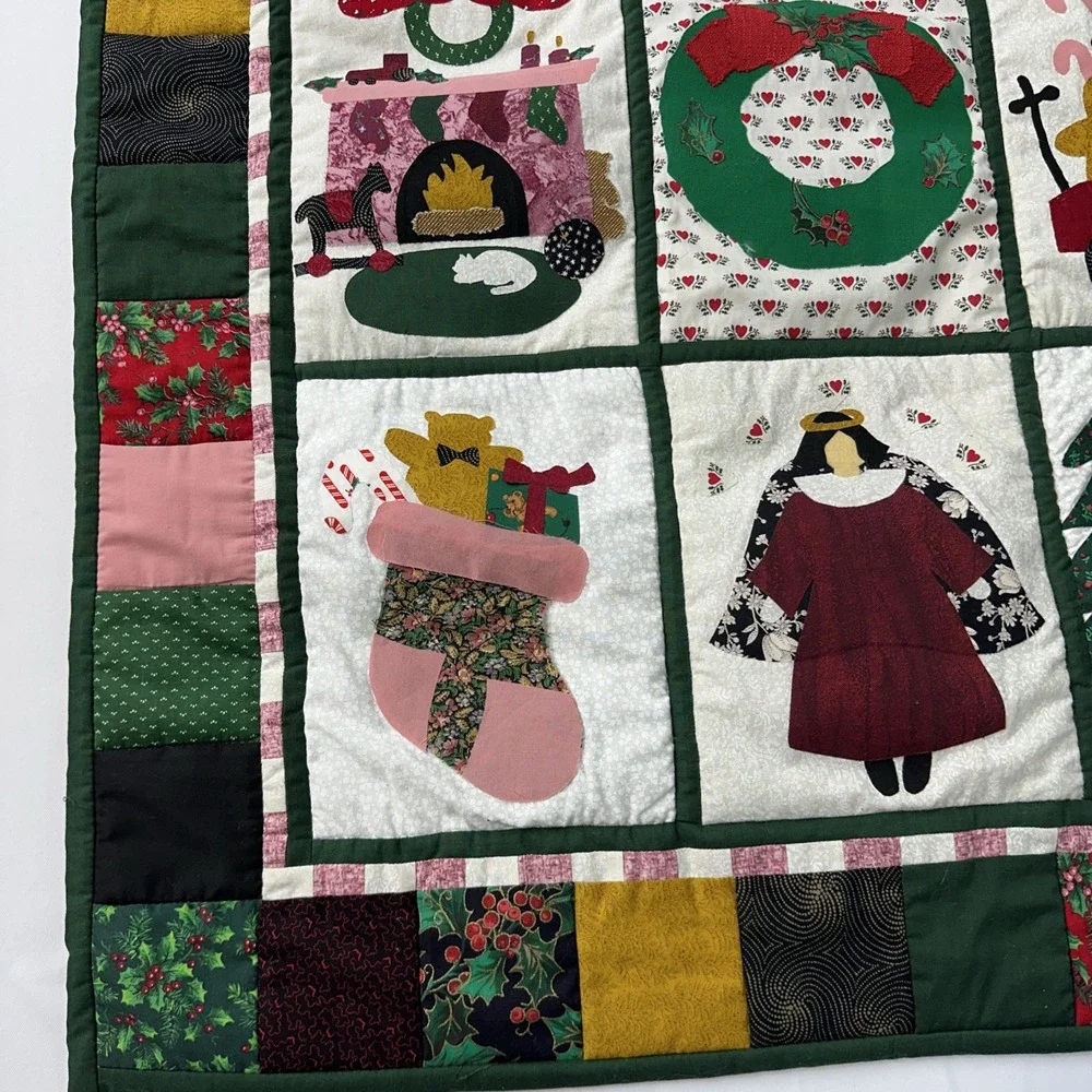 Quilted Christmas Wall Hanging Handmade 34